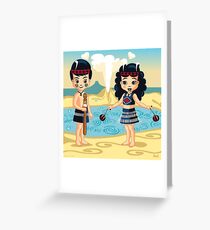 Poi and Haka in Geyserland, New Zealand Greeting Card