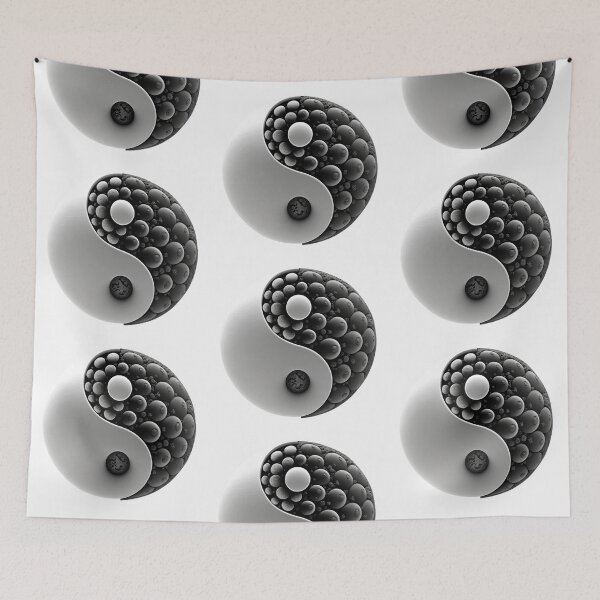 Item preview, Ying Yang Fibonacci Style Black and White designed and sold by RAGANADesign.