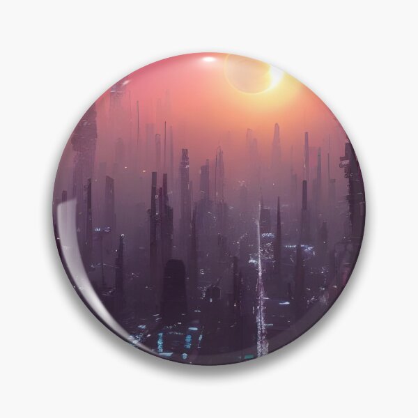 Item preview, dystopia sunset skyscratcher dusk purple designed and sold by AbundanceMind.