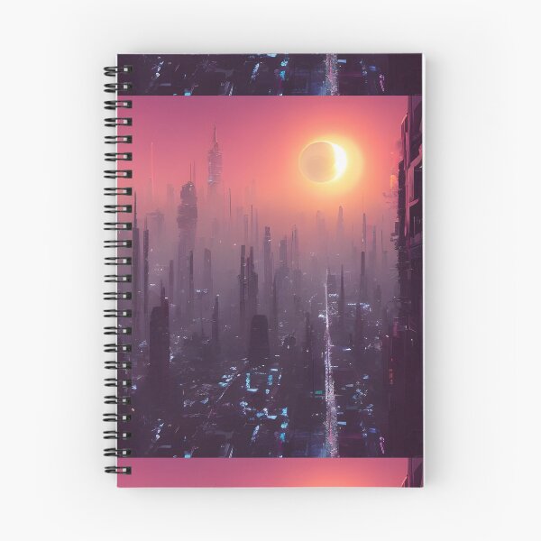 Item preview, dystopia sunset skyscratcher dusk purple designed and sold by AbundanceMind.
