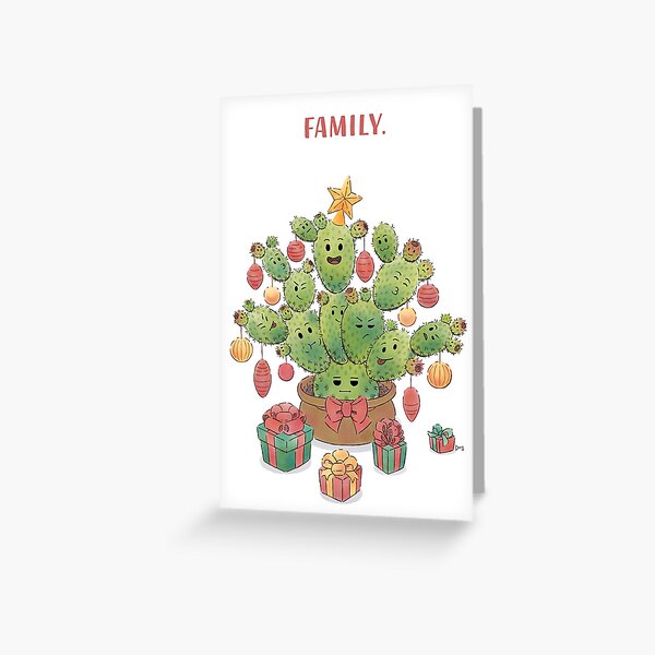 Prickly Pear Holiday Family Greeting Card
