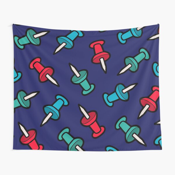 Map Tack Pattern Tapestry