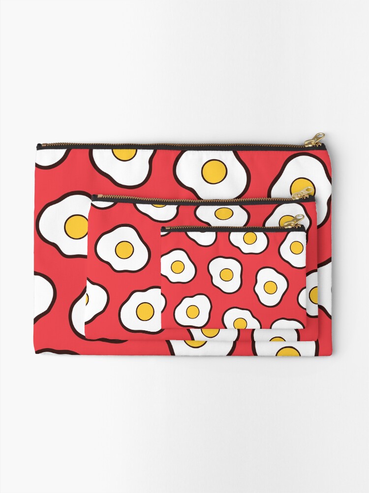 Alternate view of Fried Eggs Pattern Zipper Pouch