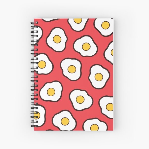 Fried Eggs Pattern Spiral Notebook