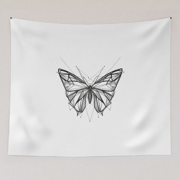 Item preview, Butterfly minimalist ink tattoo #2 designed and sold by ArtShanth.