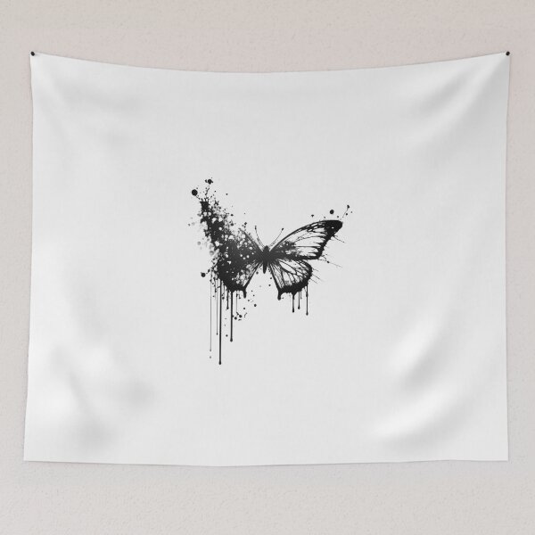 Item preview, Butterfly minimalist ink tattoo #3 designed and sold by ArtShanth.