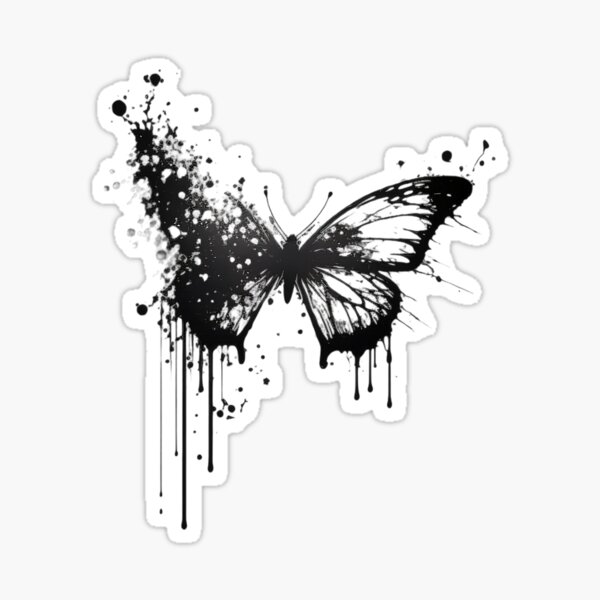 black butterfly Sticker by StephAv