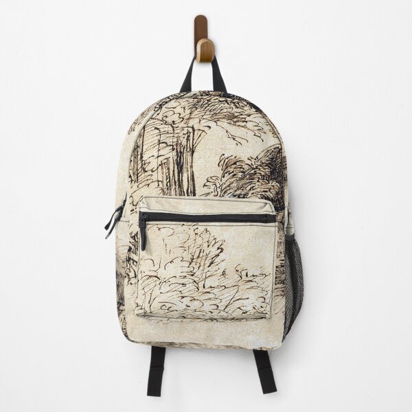 Item preview, Cottage among Trees Rembrandt Dutch Antique Painting designed and sold by AC-BCPrint.