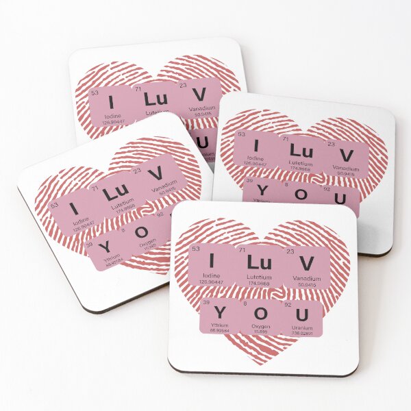 Item preview, I Luv You- Periodic Table Of Elements designed and sold by AEcreativity.