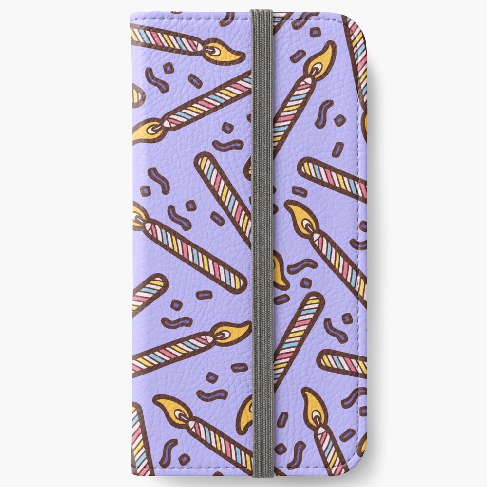 Celebration Candles Pattern iPhone Wallet