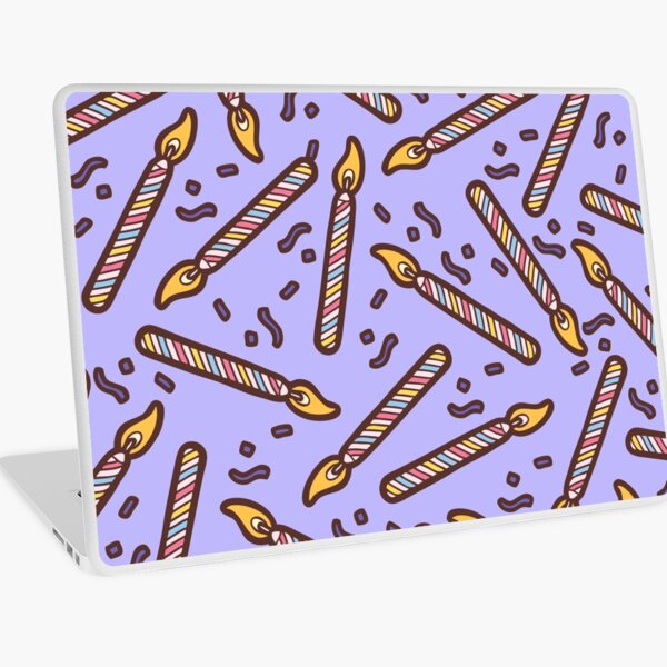 Celebration Candles Pattern Laptop Skin