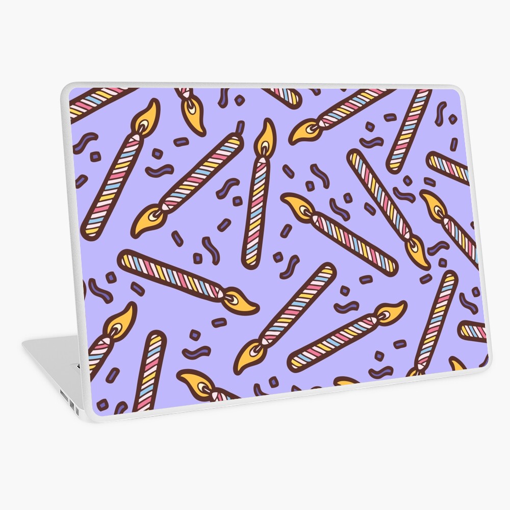 Celebration Candles Pattern Laptop Skin