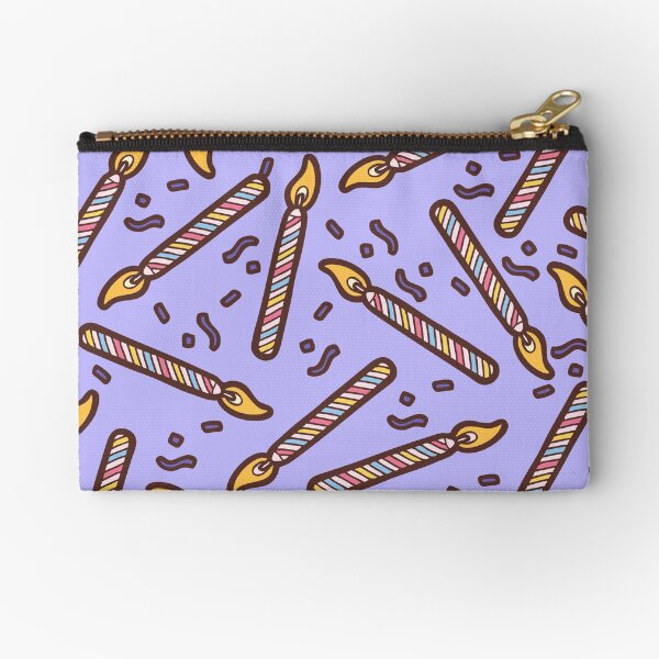 Celebration Candles Pattern Zipper Pouch