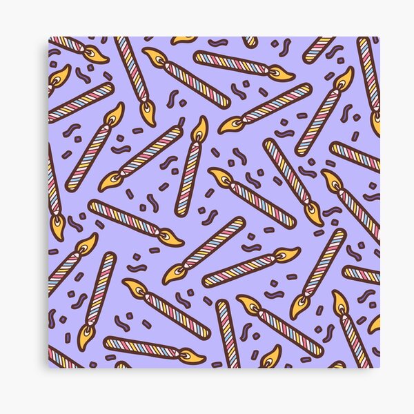 Celebration Candles Pattern Canvas Print