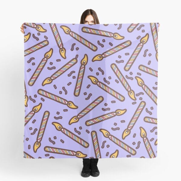 Celebration Candles Pattern Scarf