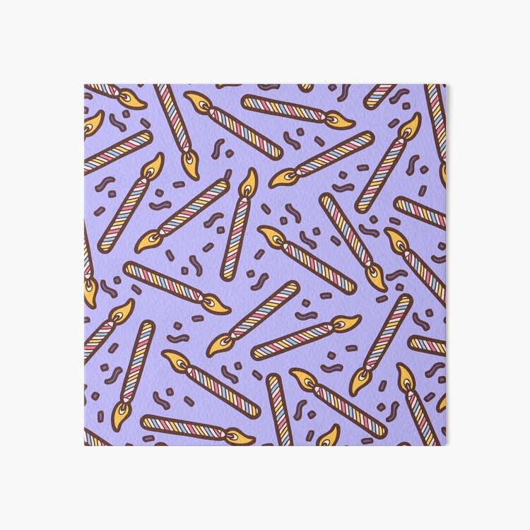 Celebration Candles Pattern Art Board Print