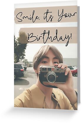 "Taehyung Birthday Card" Greeting Cards by baekgie29 | Redbubble