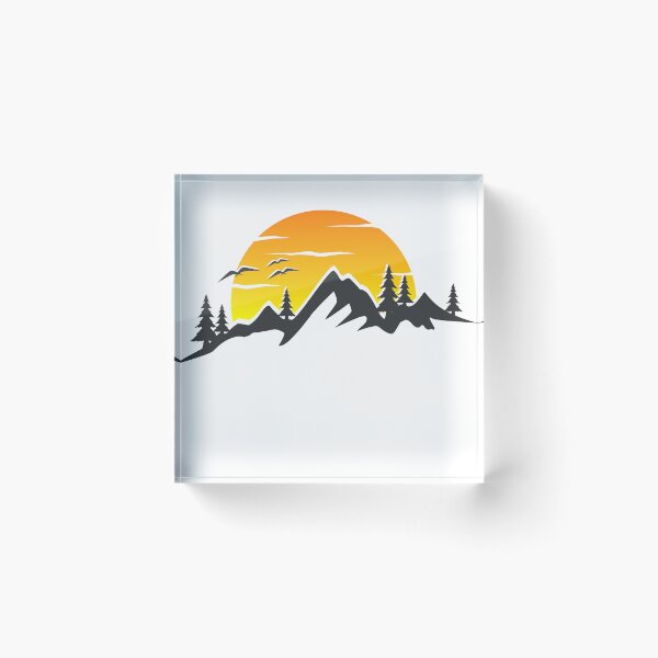 Item preview, mountains and a breathtaking sunset in the background designed and sold by chadamax.