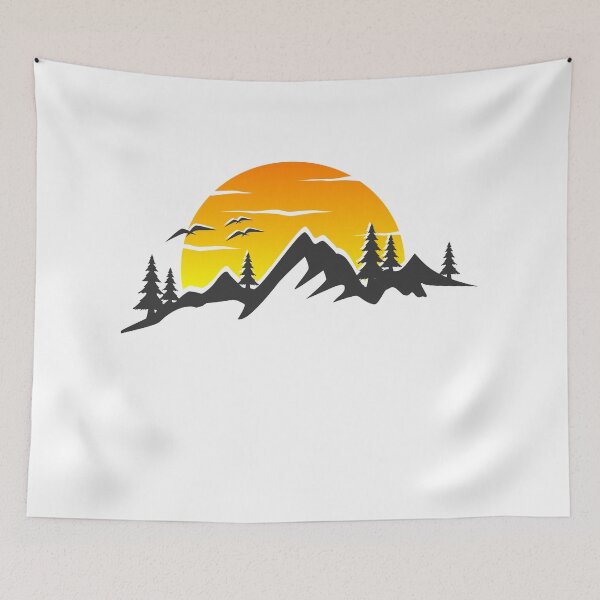 Item preview, mountains and a breathtaking sunset in the background designed and sold by chadamax.