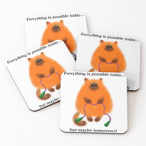 Item preview, funny cat motivator designed and sold by viktoriaart0303.
