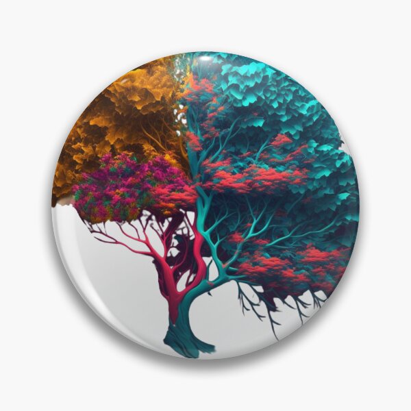 Item preview, Colourful Tree in Fibonacci Design for Fashion Accessories and Home Decor Style designed and sold by RAGANADesign.
