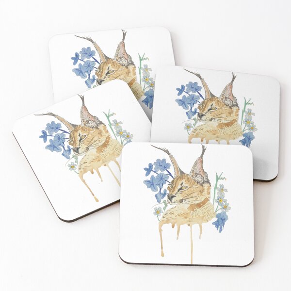 Item preview, Watercolor lynx, drip painting designed and sold by altairaleon.