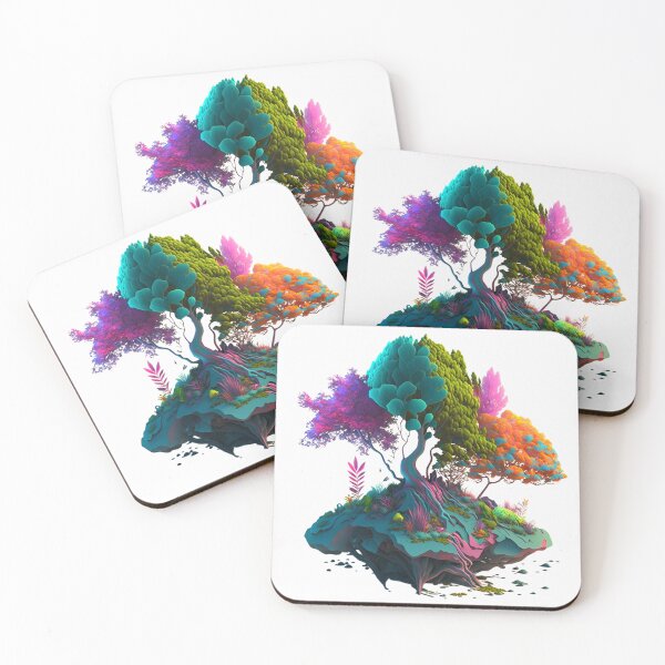 Item preview, Colourful Tree in Fibonacci Design for Fashion Accessories and Home Decor Style designed and sold by RAGANADesign.