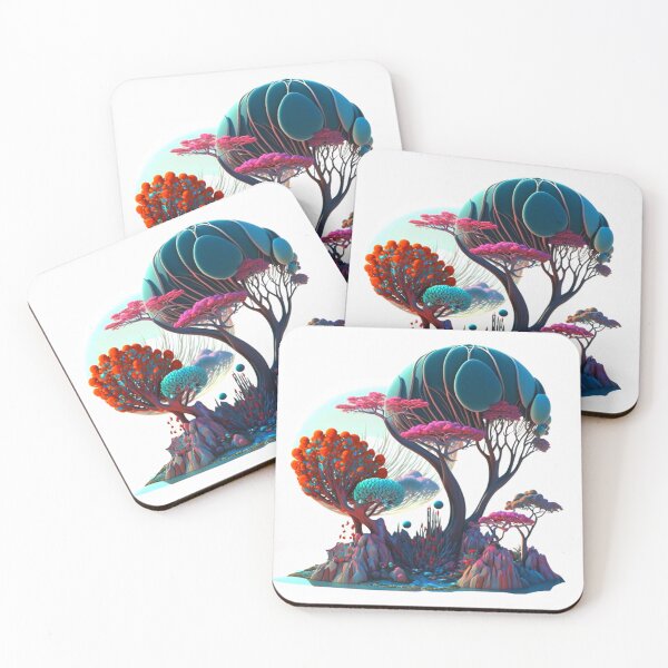 Item preview, Colourful Tree in Fibonacci Design for Fashion Accessories and Home Decor Style designed and sold by RAGANADesign.