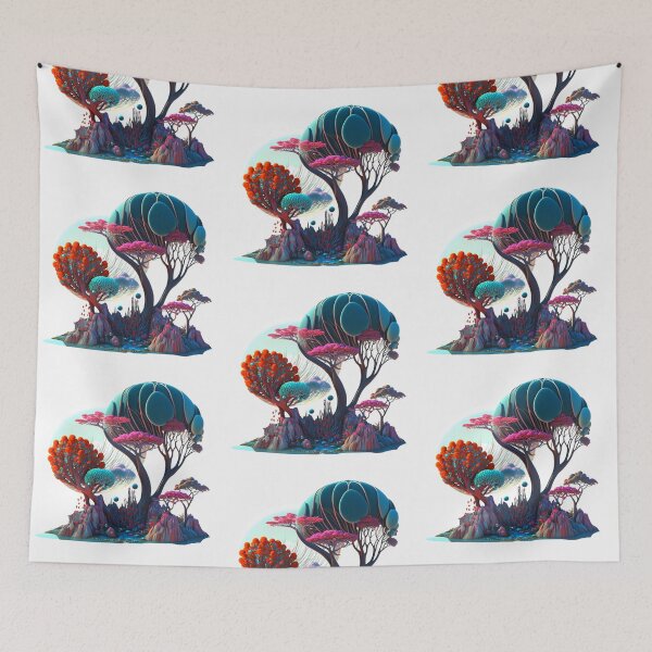 Item preview, Colourful Tree in Fibonacci Design for Fashion Accessories and Home Decor Style designed and sold by RAGANADesign.