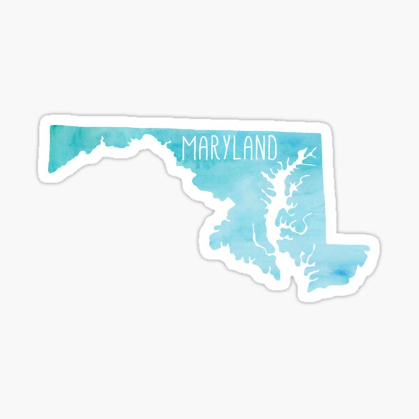 Maryland Blue Watercolor Sticker