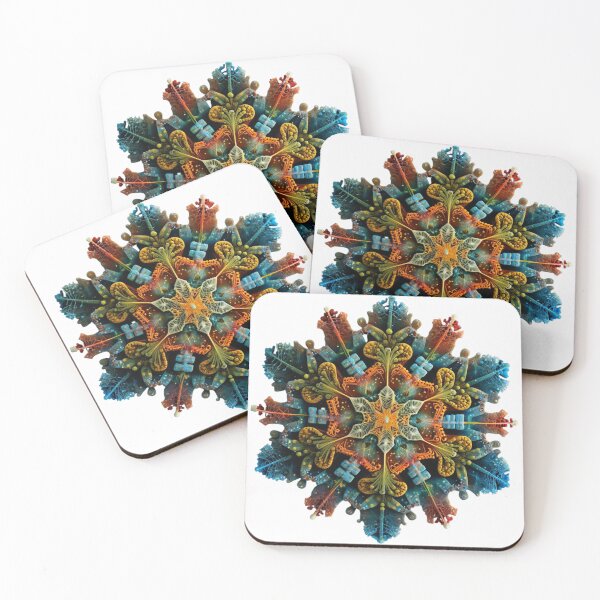 Item preview, Snowflake Fibonacci Style Rainbow Colourful Nature designed and sold by RAGANADesign.