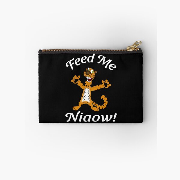 Item preview, Hungry Tiger Feed Me Niaow Dark Background designed and sold by Aurorapod.
