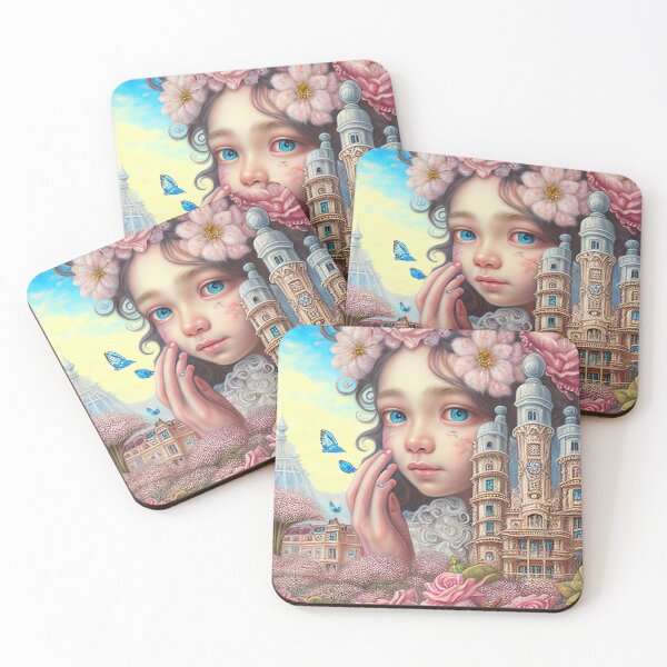 Item preview, portrait of rococo girls designed and sold by tinkertailorart.