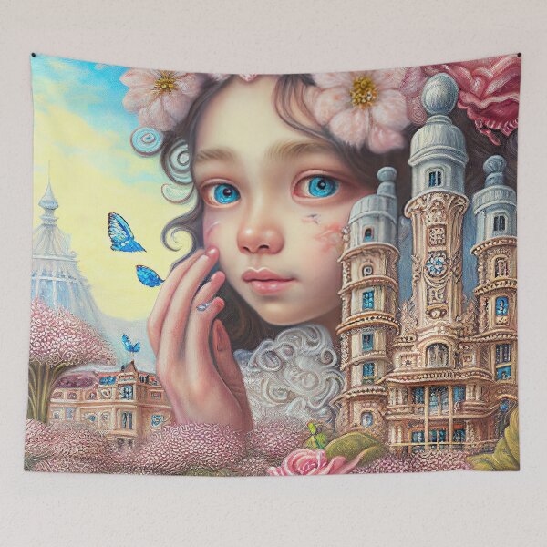 Item preview, portrait of rococo girls designed and sold by tinkertailorart.