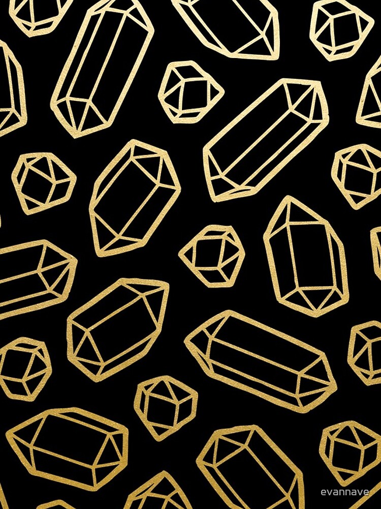 Gold and Black Gemstone Pattern by evannave