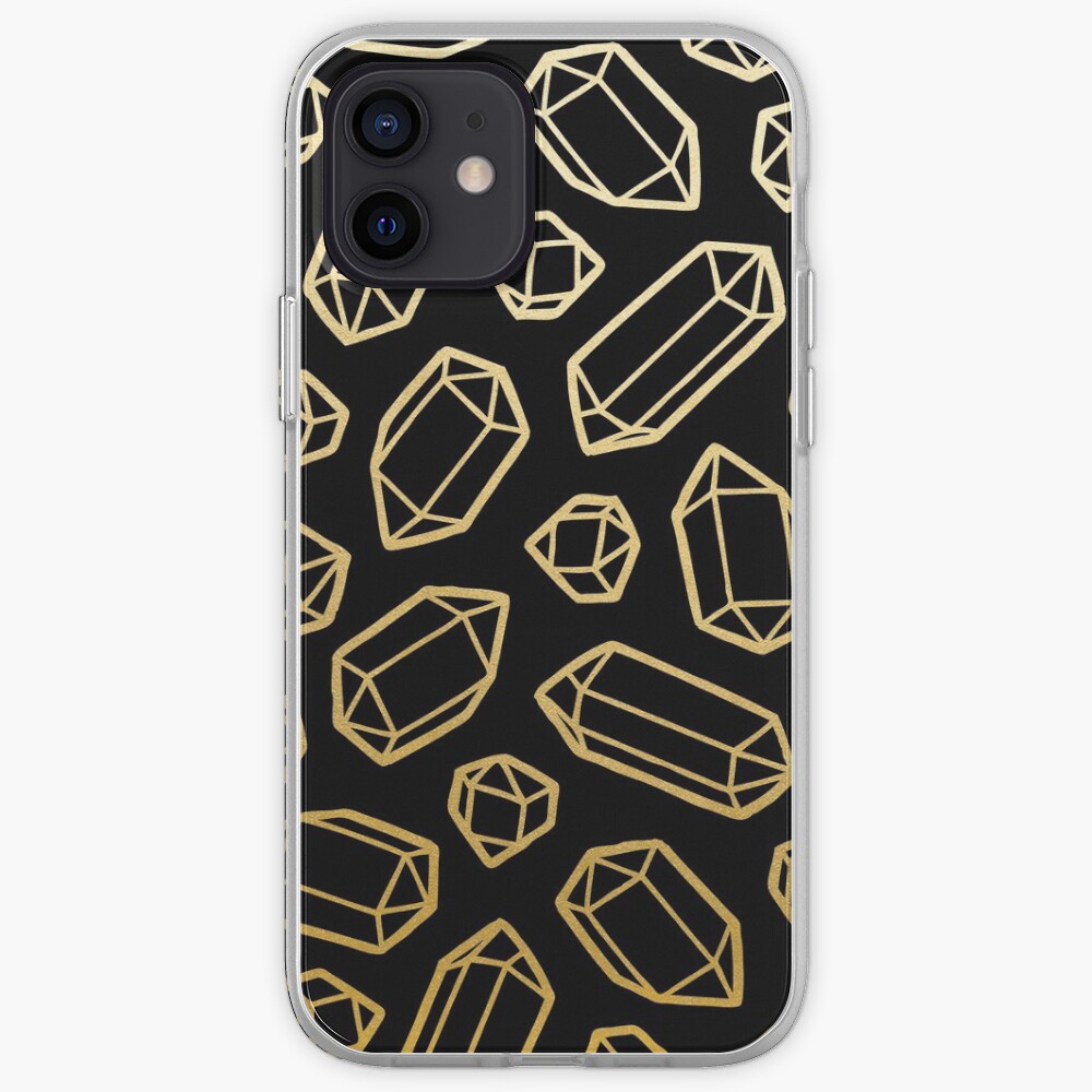 Gold and Black Gemstone Pattern iPhone Case & Cover
