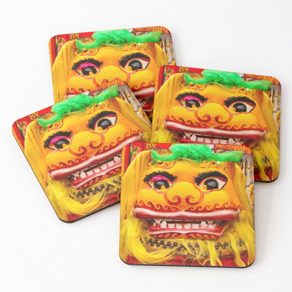 Item preview, Golden red Chinese Dragon mask SQ designed and sold by kall3bu.