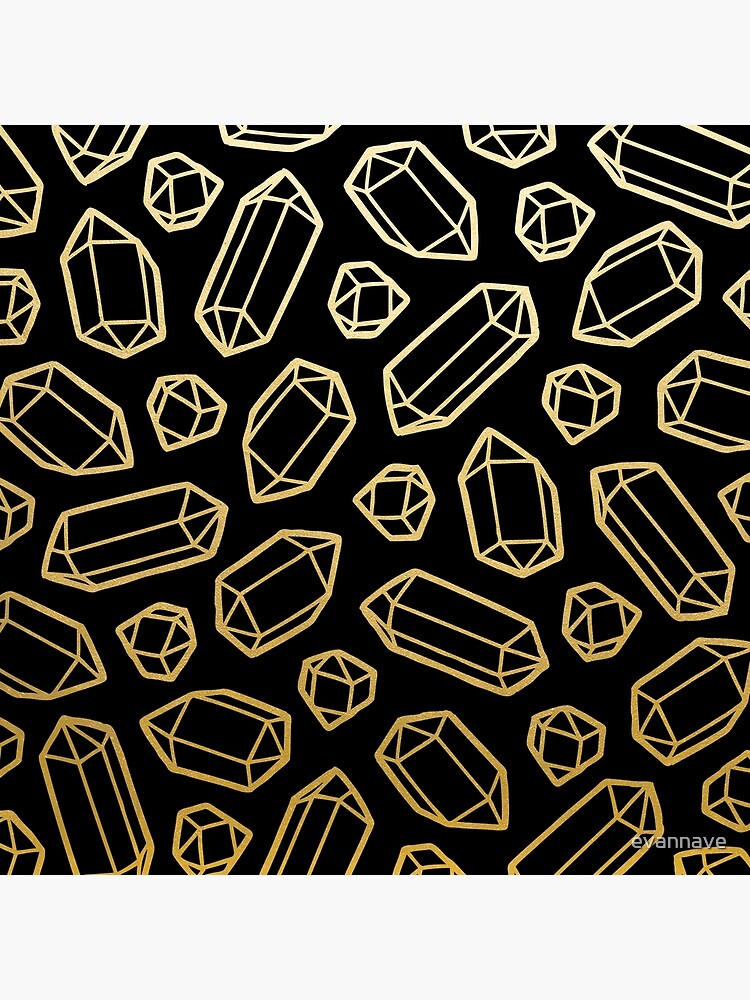 Gold and Black Gemstone Pattern by evannave