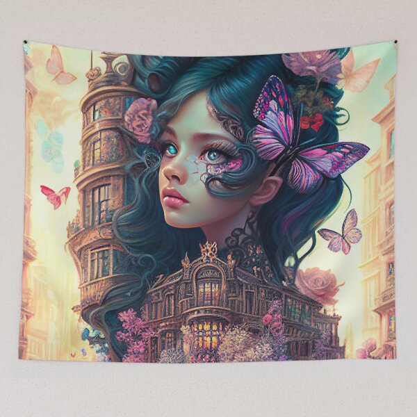 Item preview, portrait of rococo girls designed and sold by tinkertailorart.