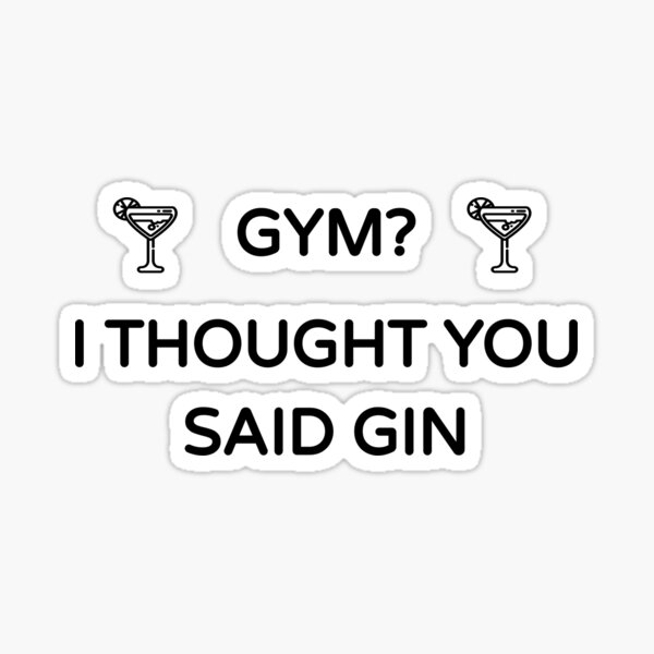 Water bottle 'Gym? I thought you said Gin!' aluminium exercise cup running  cycling 600ml bottle