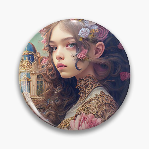 Item preview, portrait of rococo girls designed and sold by tinkertailorart.
