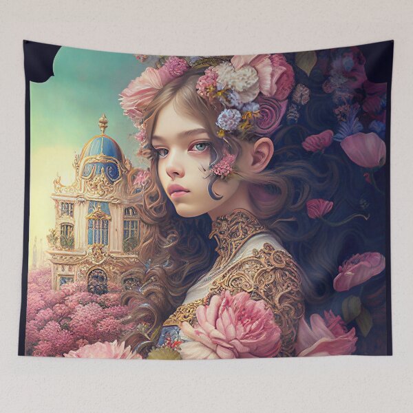 Item preview, portrait of rococo girls designed and sold by tinkertailorart.