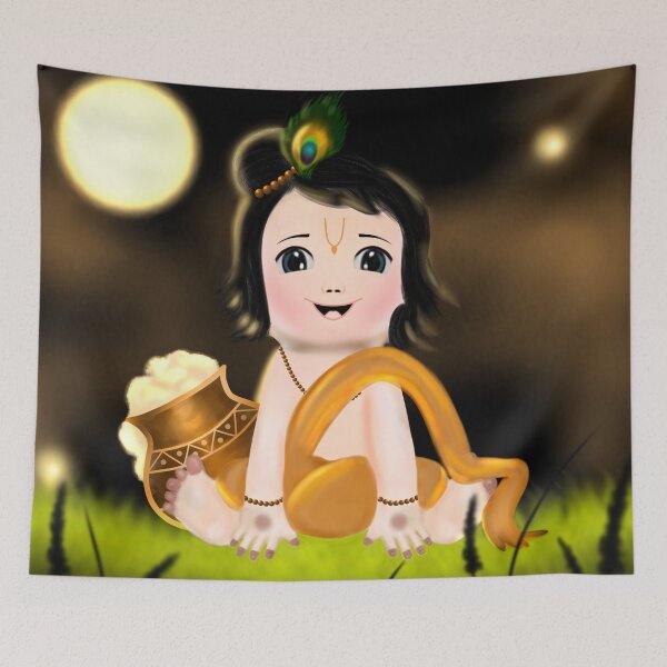 Item preview, Cute little baby Krishna designed and sold by stayartsy07.