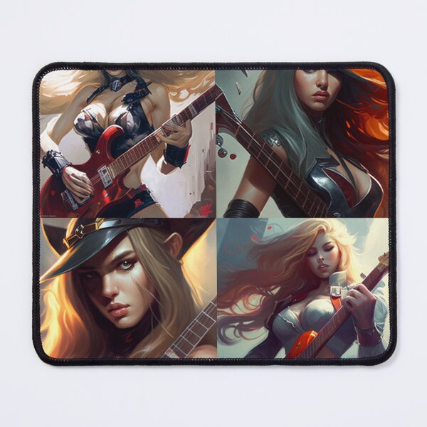 Item preview, Guitar Heroe woman guitarist designed and sold by jsebouvi.
