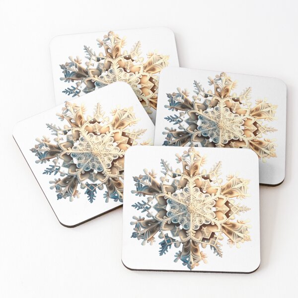 Item preview, Snowflake Fibonacci Style Rainbow Colourful Nature designed and sold by RAGANADesign.