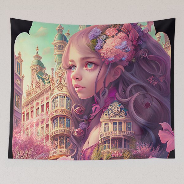 Item preview, portrait of rococo girls designed and sold by tinkertailorart.