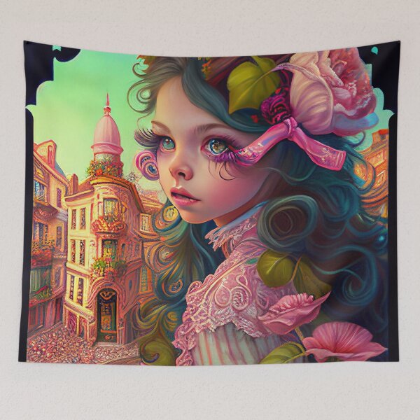 Item preview, portrait of rococo girls designed and sold by tinkertailorart.