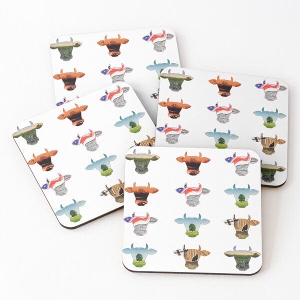 Item preview, Cow Head Sticker pack Cow head silhouette Cattle head outline stickers designed and sold by FarmsteadAcers.