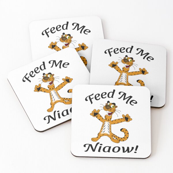 Item preview, Hungry Tiger Feed Me Niaow Light Background designed and sold by Aurorapod.