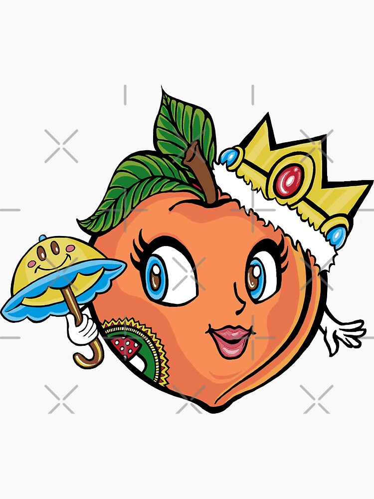 Download "The Crown Peach" Sticker by Ameda | Redbubble